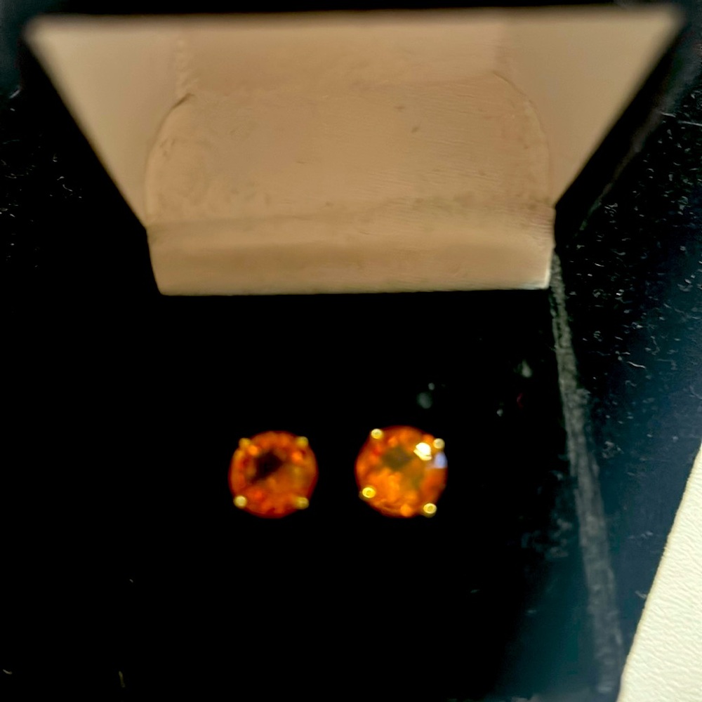 14k Citrine Studs